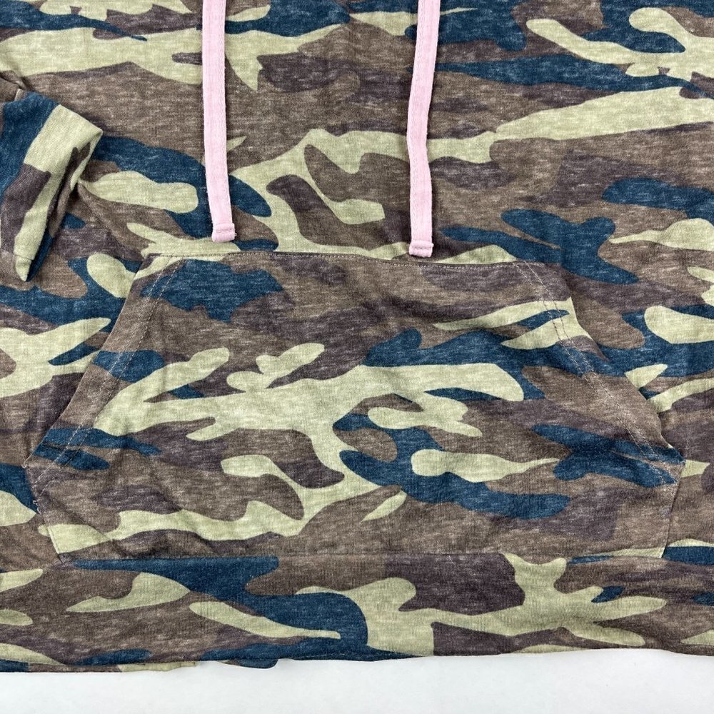 Derek Heart Womens Hoodie Green Camo Medium - Picture 6 of 8